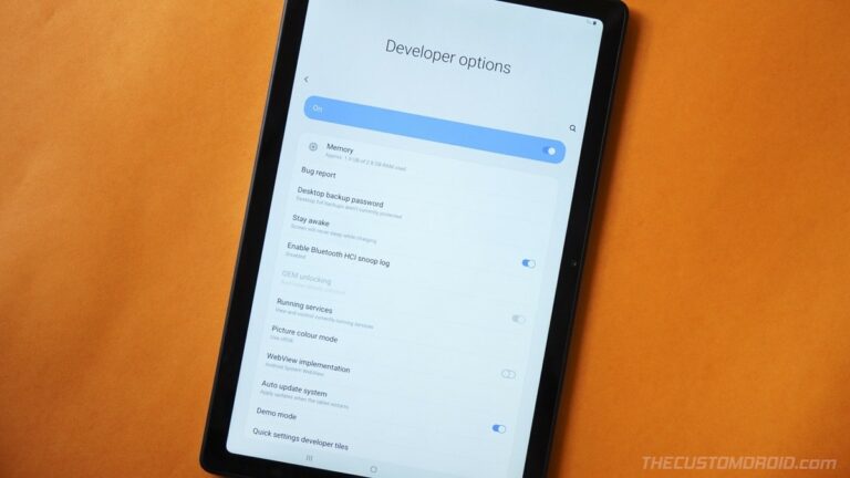 Enable Developer Options and USB Debugging on Samsung Galaxy Tab A7 10.4 (2020)