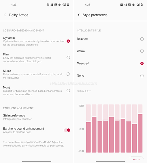 Dolby Atmos audio enhancements on the OnePlus 8 series