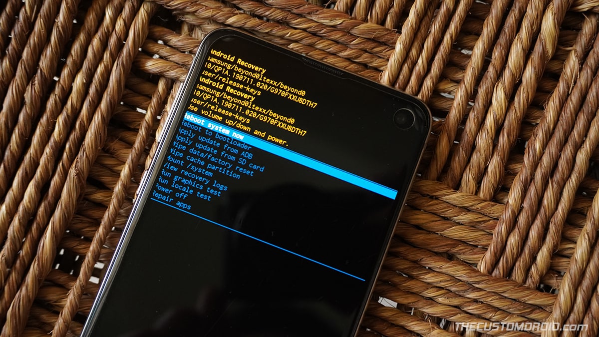 Galaxy S20 Stock Recovery - Select "Reboot system now" after factory reset