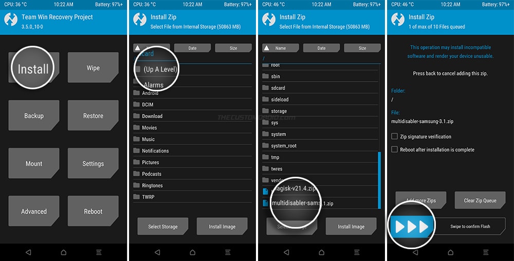 Flash Multidisabler to disable encryption on Snapdragon Galaxy S20