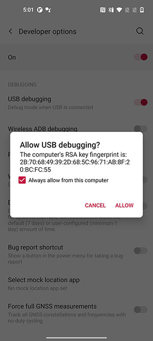 Boot OnePlus phone into Fastboot mode using ADB commands