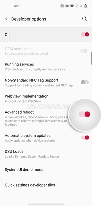 Enable Advanced Reboot menu on your OnePlus phon